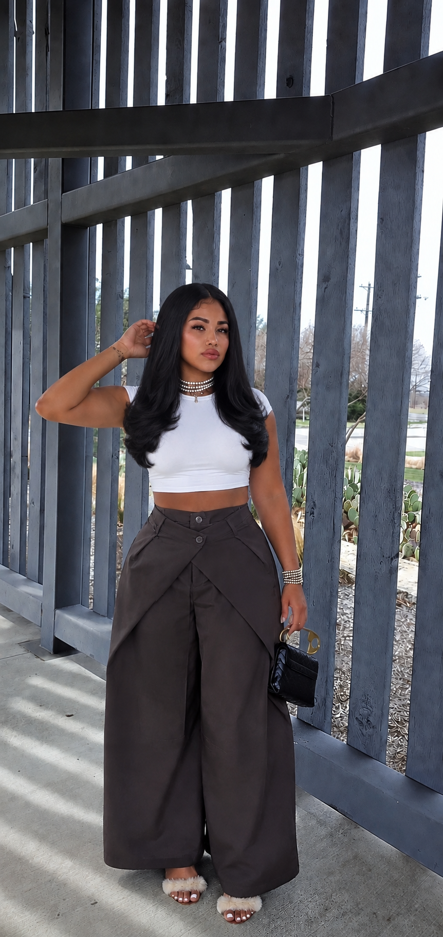 Wide Leg Casual Drape Suit Pants